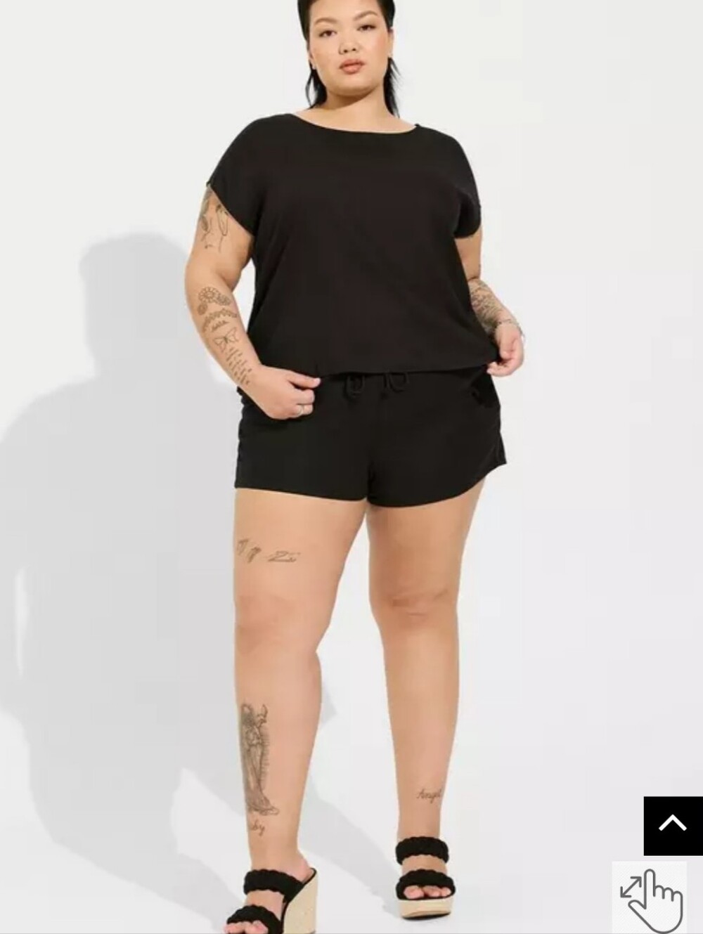 Torrid Linen Cross Back Crop Top